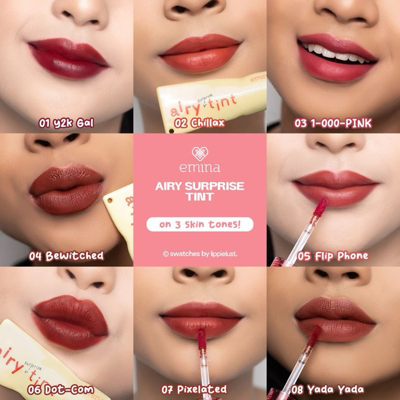 EMINA Airy Surprise Tint 3gr - Lip Tint Emina Tahan Lama Waterproof