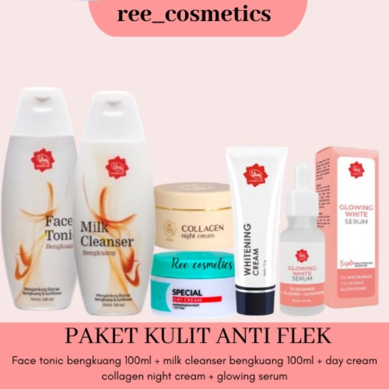 VIVA Paket Lengkap Flek Hitam Mencerahkan Anti Aging | Viva 1 Paket Skincare Lengkap