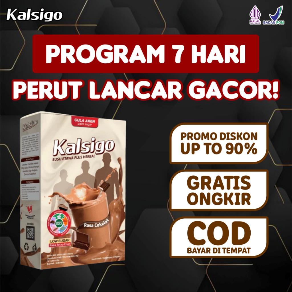 

Kalsigo Susu Etawa Penambah Nafsu Makan, Promo COD, Diskon 90%, BPOM!