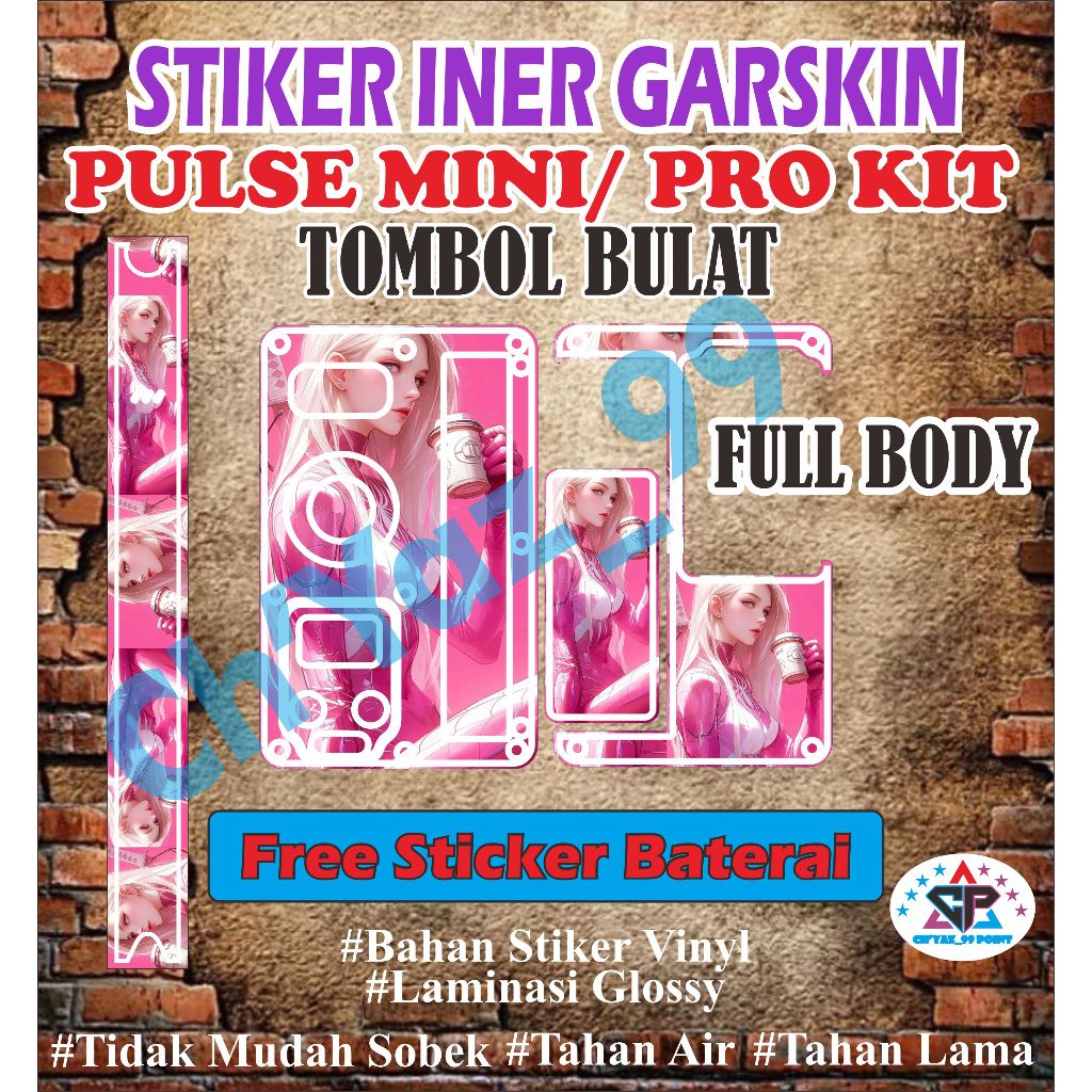 

STICKER VINYL GLOSSY PELINDUNG MINI BULAT