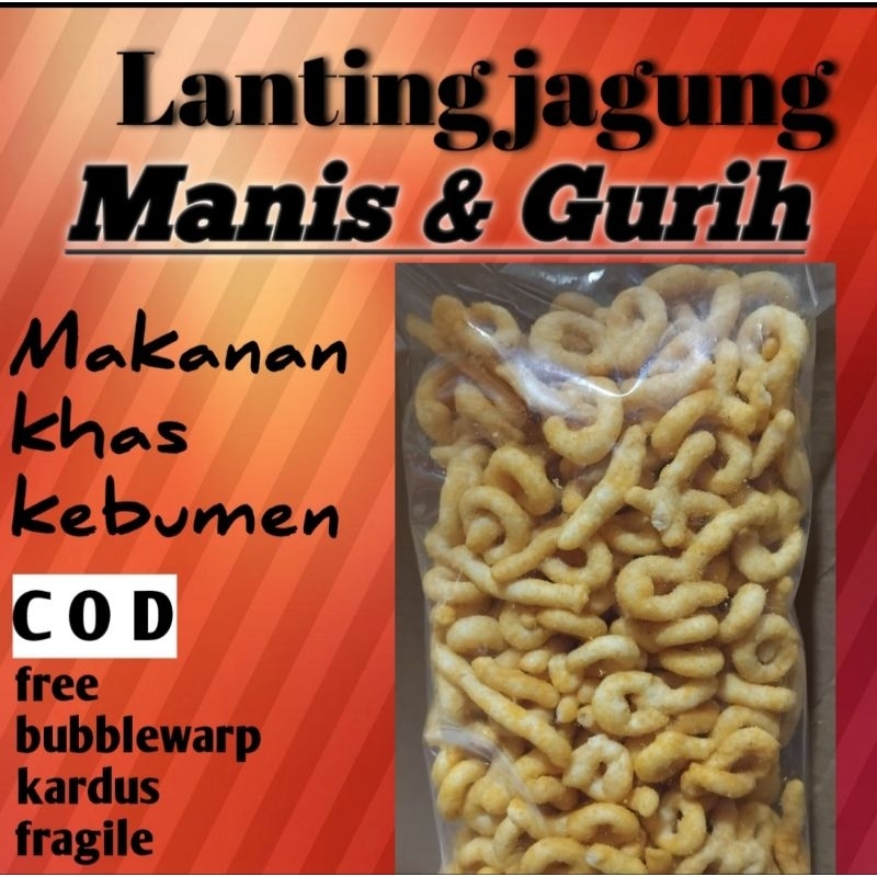 

snack/camilan/lanting khas kebumen/lanting jagung manis 500gr