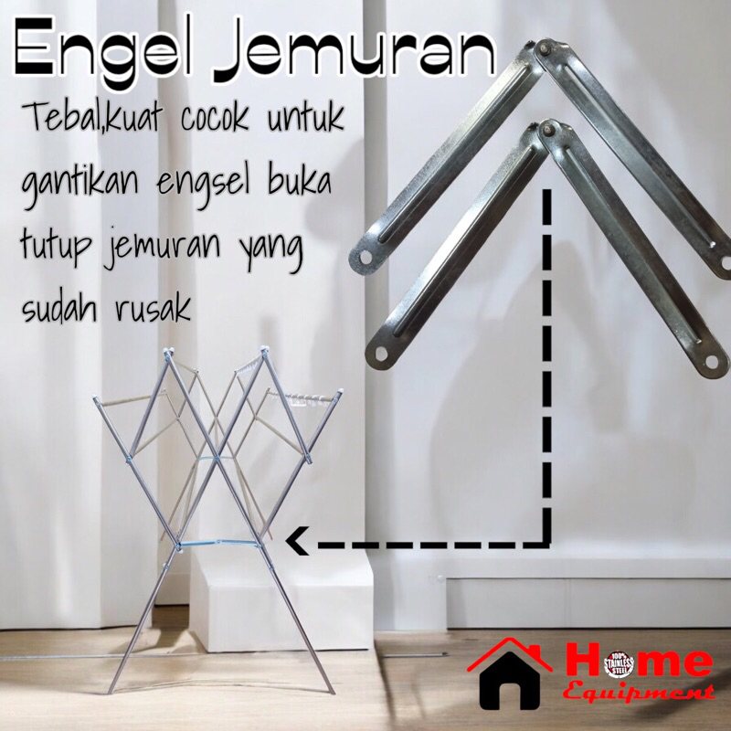 Engsel Jemuran Tebal Bahan sinalum (plat besi)