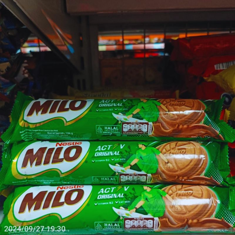 

Milo Activ biskuit sandwich original & milk 104gr