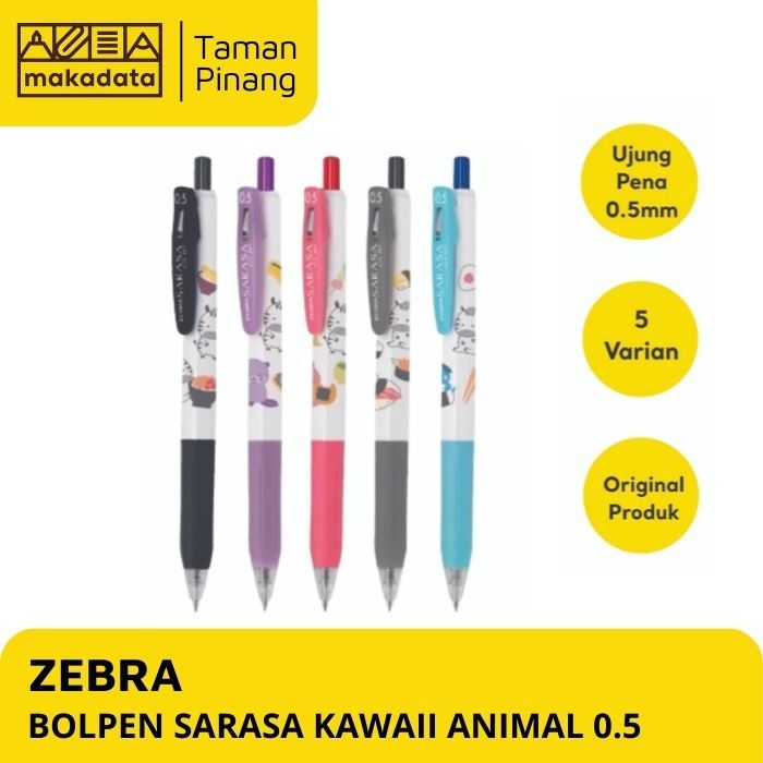 

BALLPOIN / PULPEN / PEN ZEBRA SARASA KAWAII ANIMAL 0.5 (1 PCS)