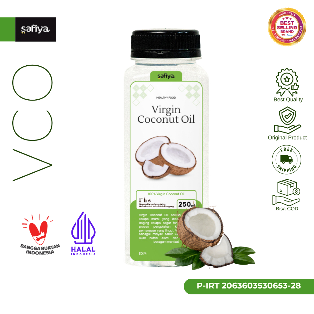 

Safiya Virgin Coconut Oil 250 ML VCO Minyak Kelapa Murni Premium