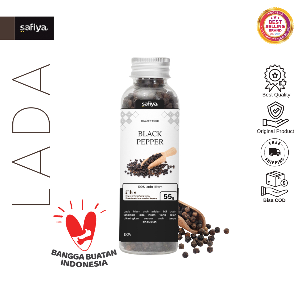 

Safiya Lada Hitam Utuh 55 Gram Bumbu Rempah Dapur