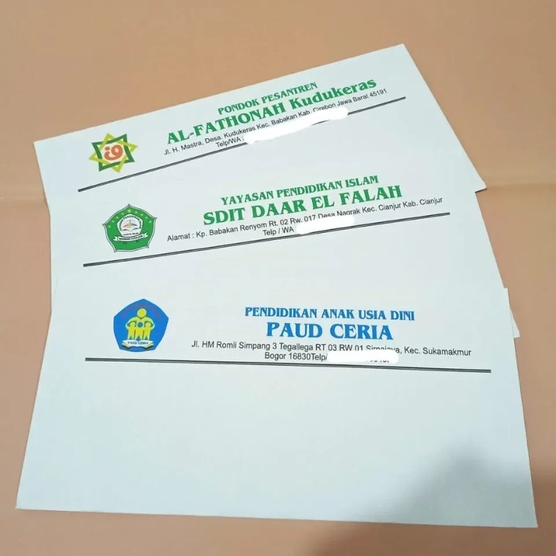 

CETAK AMPLOP CUSTOM ISI 100 KOP SURAT / UCAPAN / KONDANGAN DLL