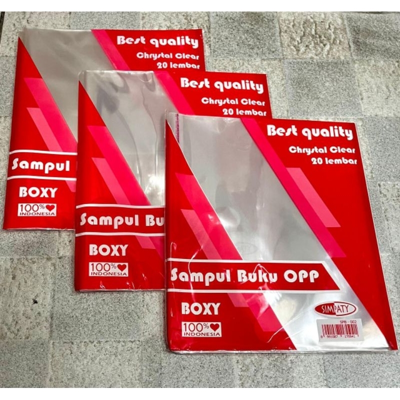 

SAMPUL PLASTIK OPP BOXY ISI 20 LEMBAR/UKURAN BUKU BIG BOSS