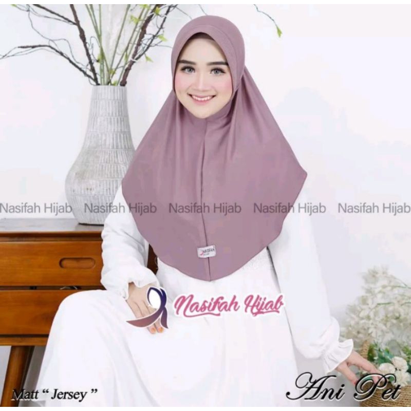 Hijab Kekinian 40 | Jilbab Kekinian | Nasifah Hijab | Jilbab Ani Pet Bergo Pet Polos Tali