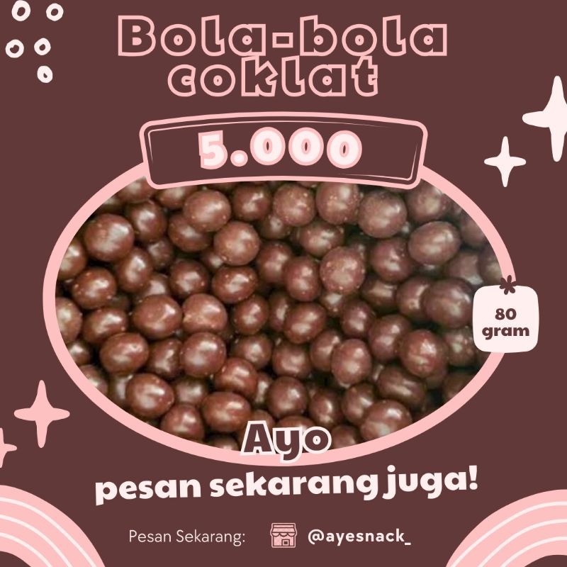 

Bola-bola coklat/Snack serba 5000/cemilan/makanan ringan/coklat