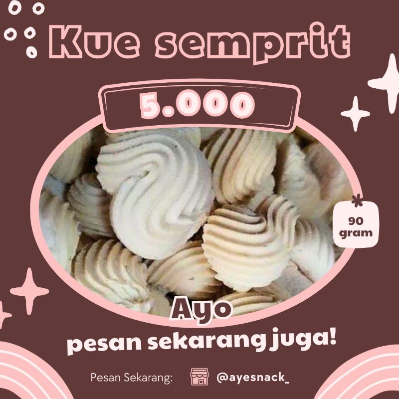 

Kue semprit/kue kering/snack/jajan kiloan/serba 5000/cemilan/makanan ringan