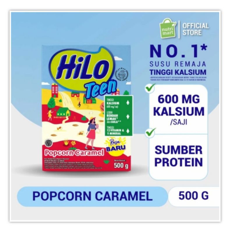 

Hilo Teen Popcorn Caramel 500 gr Susu Remaja Tinggi Kalsium