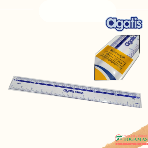 

PENGGARIS AGATIS PRIME TRANSPARANT 30CM