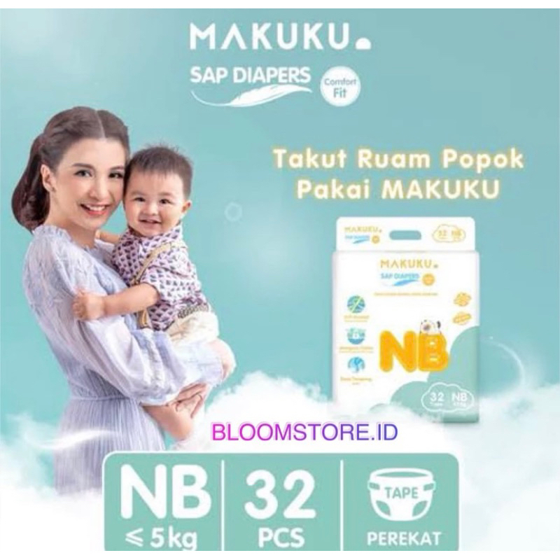 MAKUKU NB32 / MAKUKU MURAH NB32 GROSIR HARGA/ MAKUKU NEWBORN / MAKUKU SAP DIAPERS
