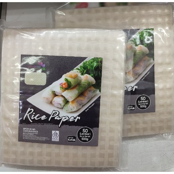 

JAVASUPERFOOD RICE PAPER 500GR KOTAK ISI 50PCS, KULIT BUNGKUS SALAD VIET ROLL JunDW
