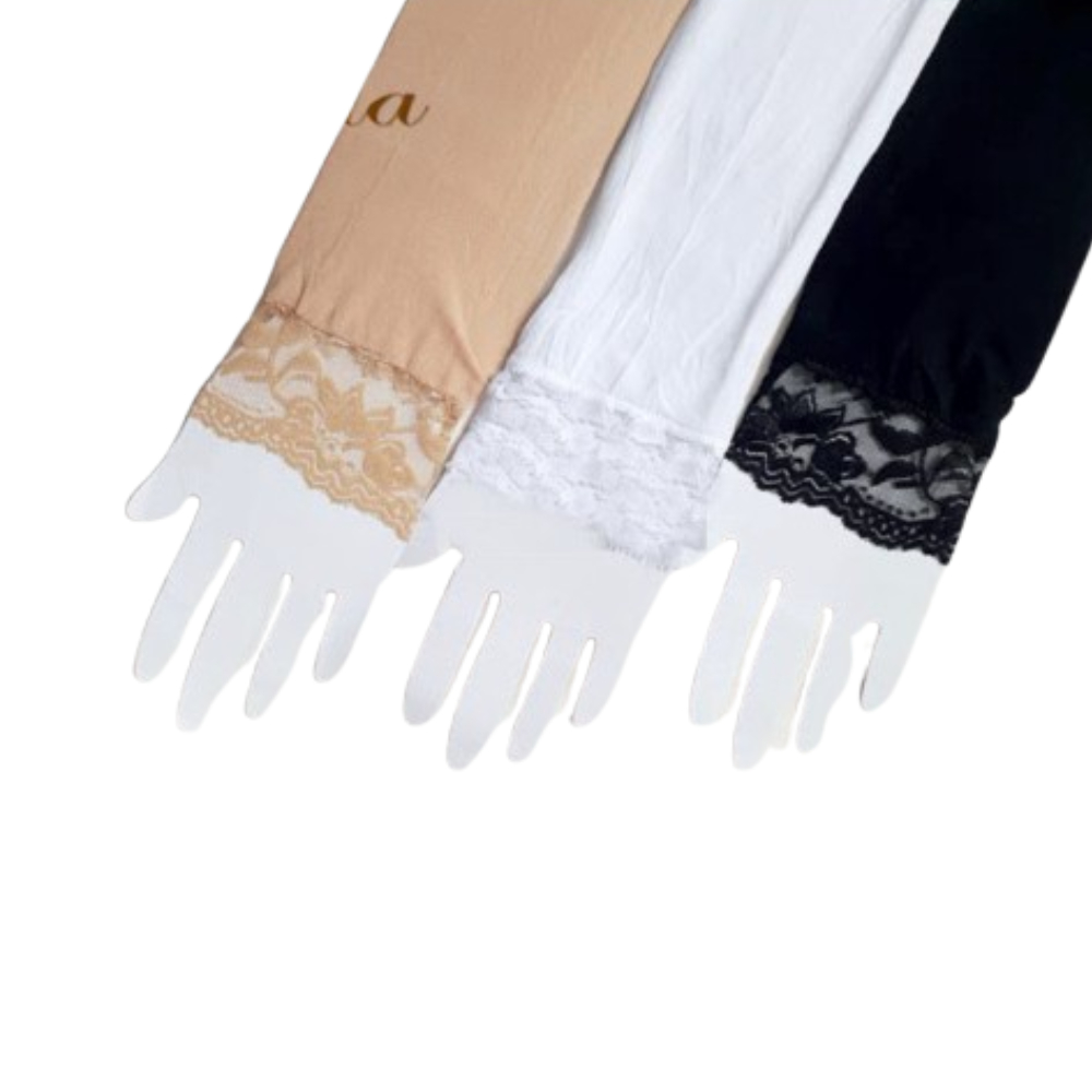 Manset Tangan Renda Wanita Muslimah sepasang Sepandek Premium