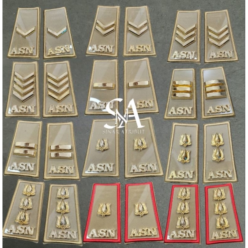 TANDA PANGKAT PDH ASN SUMSEL GOLONGAN LENGKAP 2A 2B 2C 2D 3A 3B 3C 3D 4A 4B LIS BORDIR LIS MERAH PNS