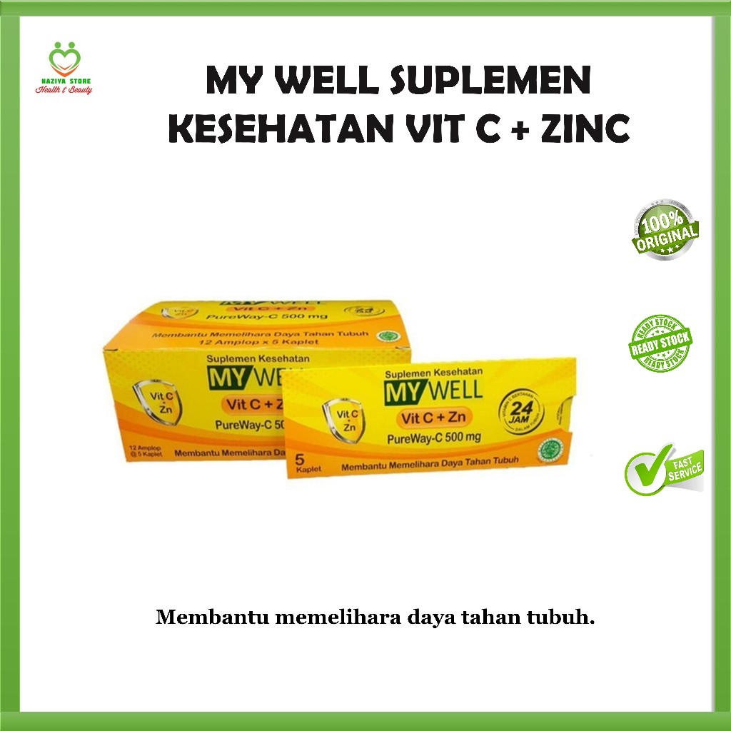 My Well Suplemen Kesehatan Vit C + Zinc harga (Box)