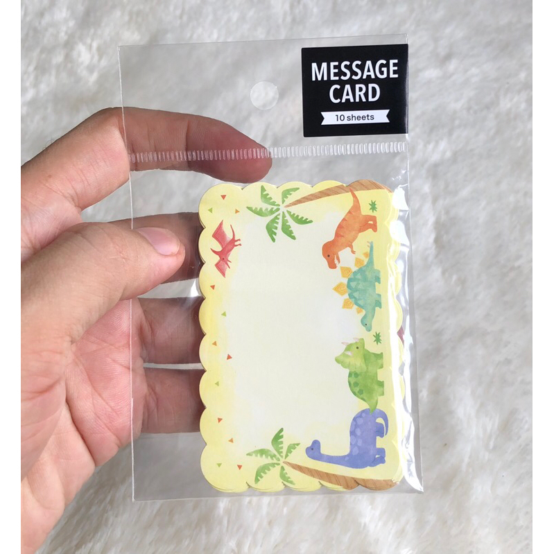 

Ay00! message card memo motif burung dino made in japan