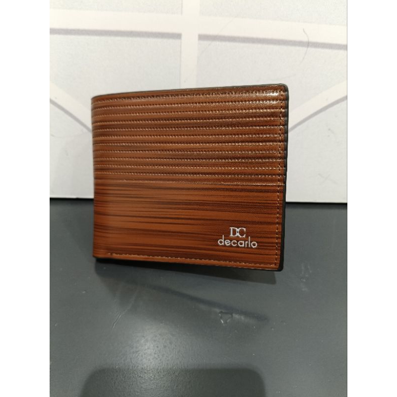 dompet pria decarlo bahan 80%kulit free box