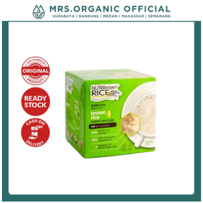 

Minuman oat prebiotik Nutribrownrice Oat With Soy Lecithin 35G X 8 Sachet
