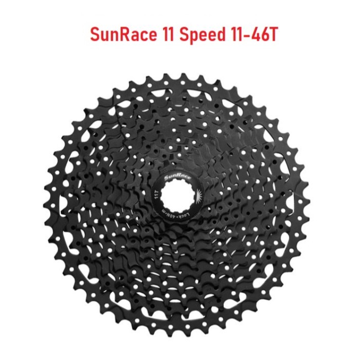 SPROCKET SUNRACE 11 SPEED 11-46T SLOP CASSETTE FULL BLACK