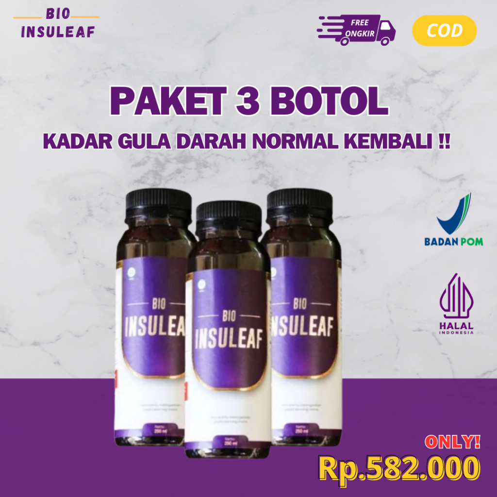 

GAJIAN SALE!! Paket 3 Botol Bio Insuleaf - Ampuh Atasi Kadar Gula Darah Diabetes Kencing Manis Asam Urat & Kolestrol
