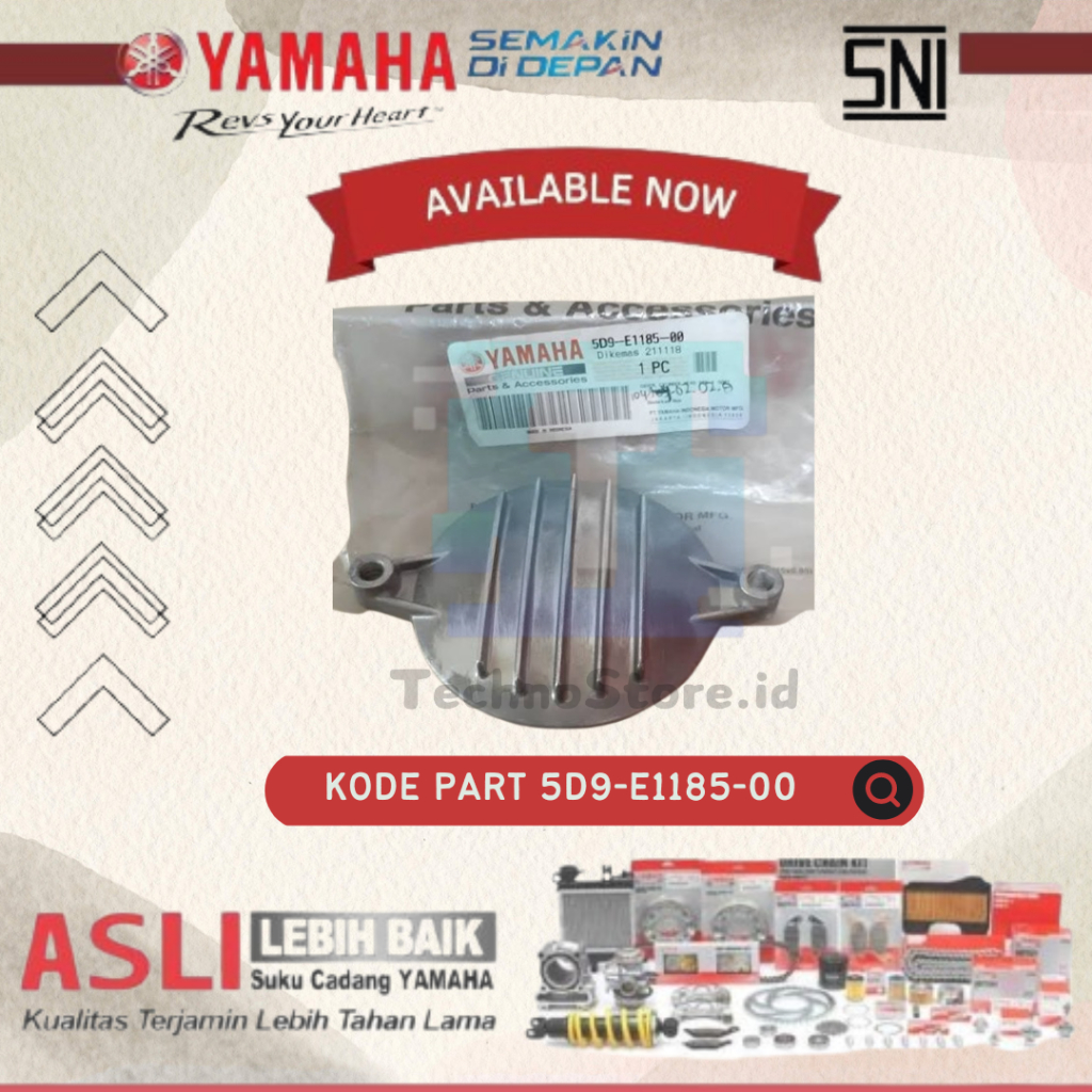 Cover Cylinder Head Silinder Kepala Samping Vega ZR Jupiter Z ORIGINAL YAMAHA 5D9-E1185-00