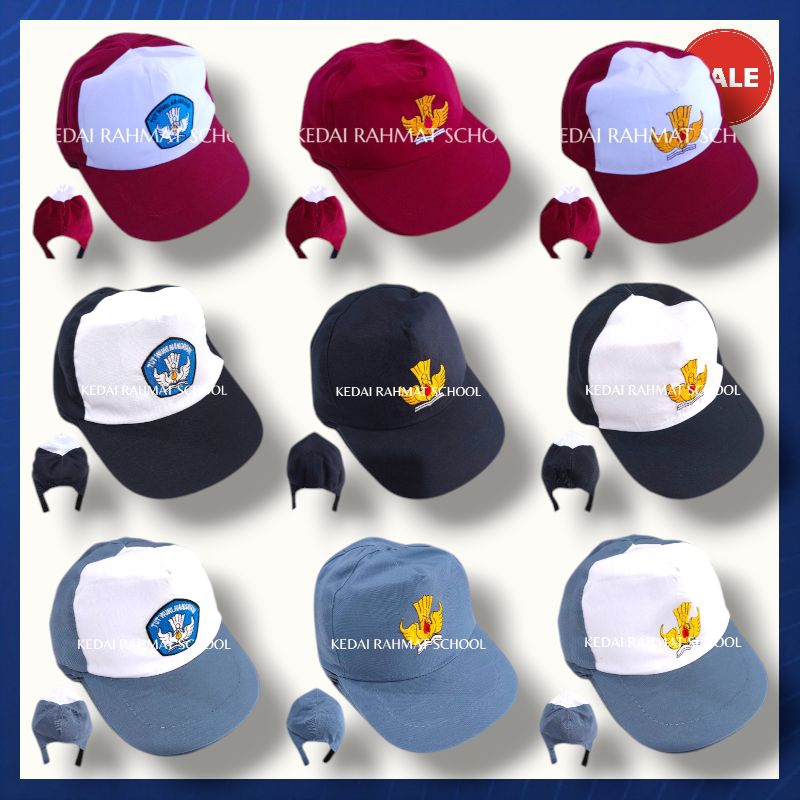 Topi Sekolah SD SMP SMA SMK Bahan Drill