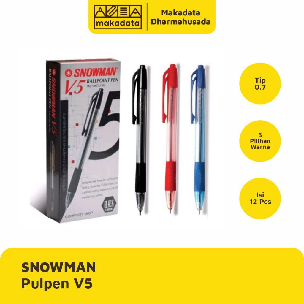 

BALLPOINT | BOLPEN | PULPEN SNOWMAN V5 0.7MM (12 PCS)