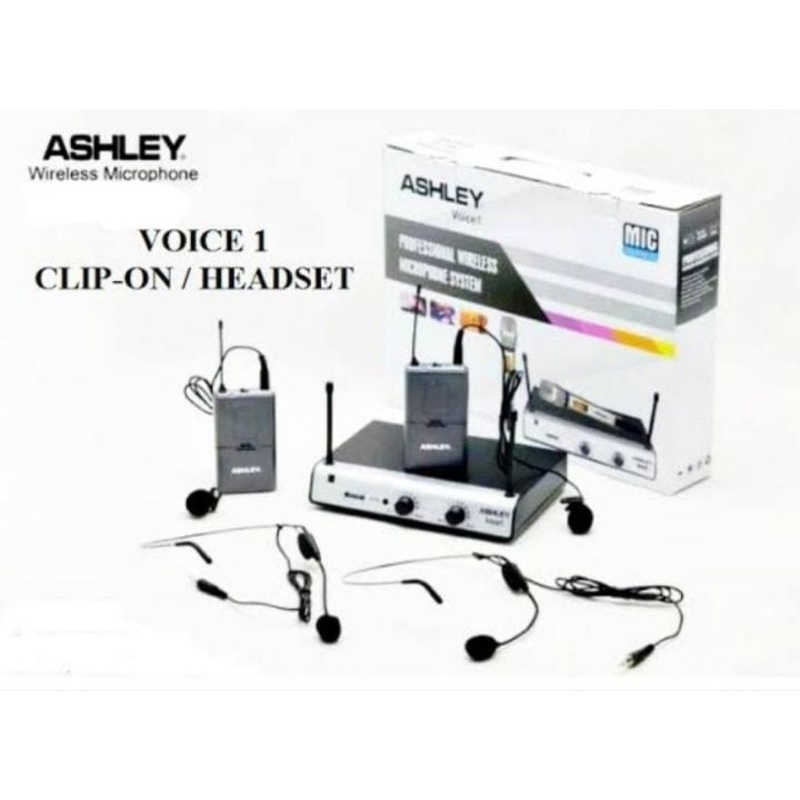 Mic Wireless Ashley Voice 1 Clip On / Headset