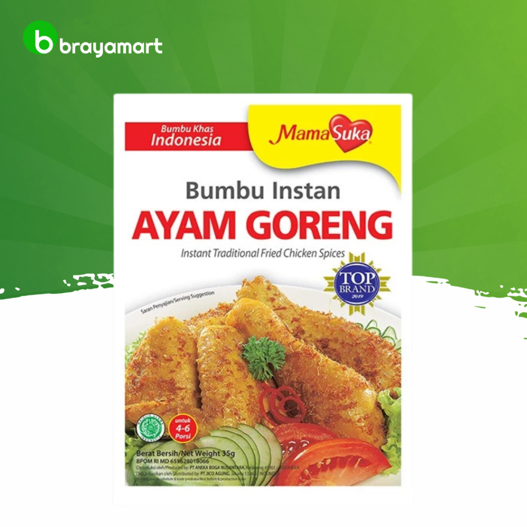 

Mama Suka Bumbu Instan Ayam Goreng Kemasan 35gr Brayamart