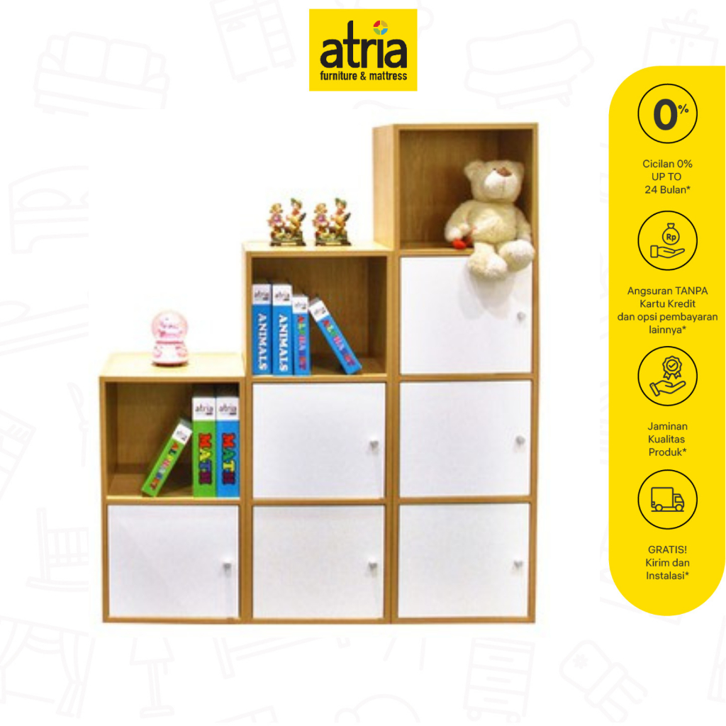 Atria Stan Lemari Susun set White