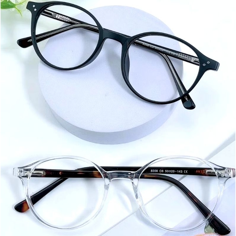 (8356) KACAMATA PREMIUM BULAT| FREE LENSA PHOTOCROMIC DAN BLUECROMIC LENSA ANTIRADIASI