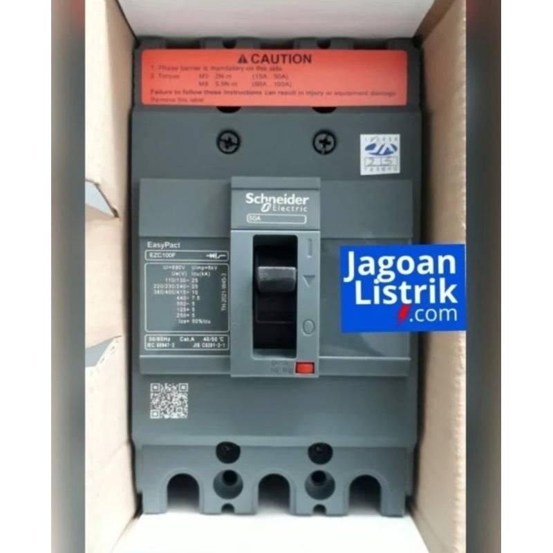 MCCB EZC100F 3P Schneider 15A / 20A / 25A / 30A / 40A / 50A NFB Breaker