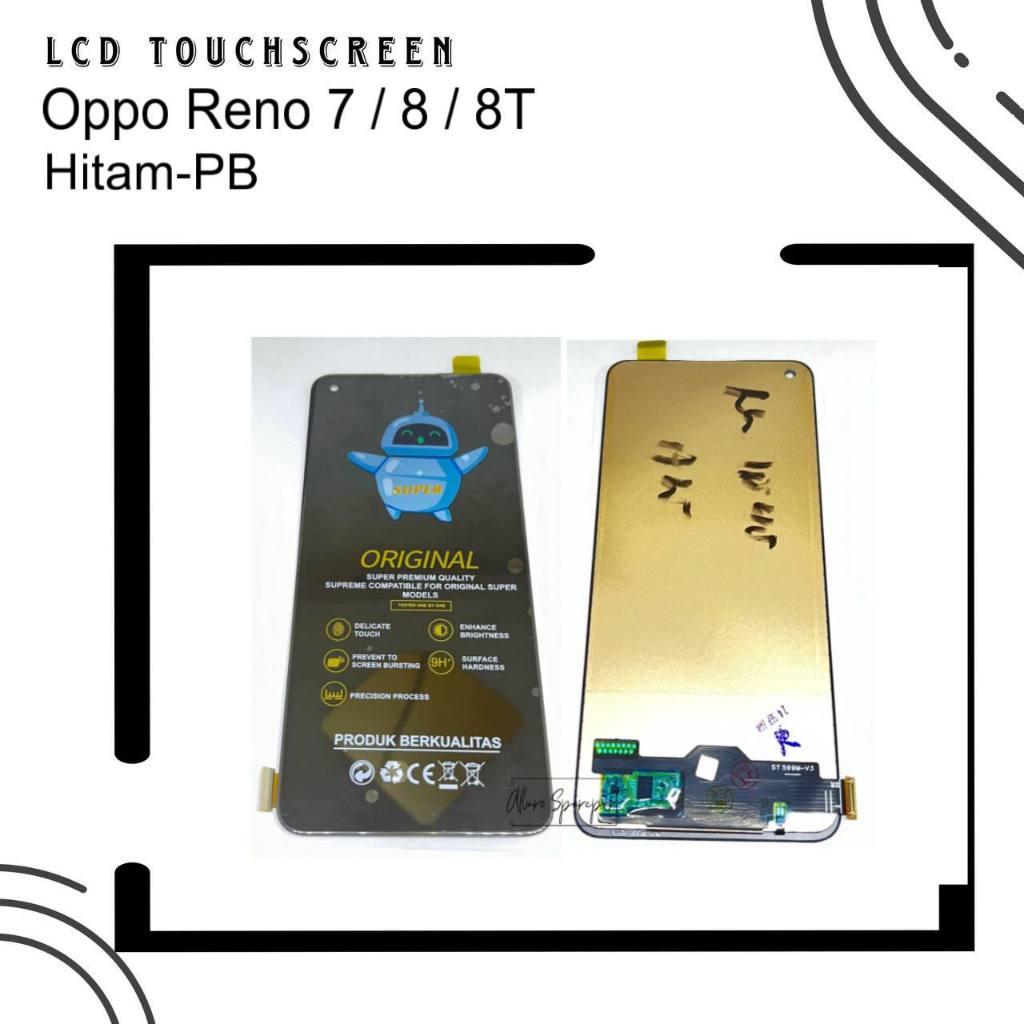 LCD TOUCHSCREEN OPPO RENO 7 4G / RENO 7 5G / RENO 8 4G / RENO 8 5G / RENO 8T FULLSET NON FINGER