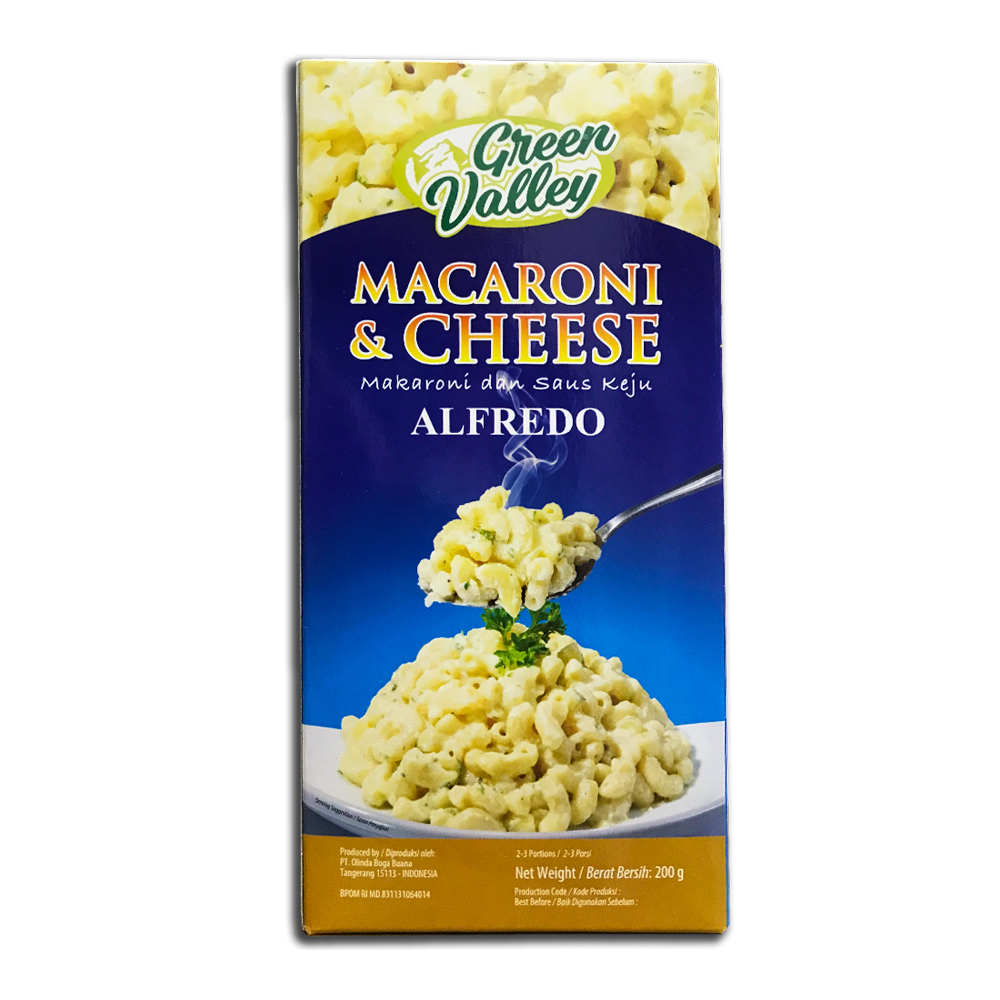 

Green valley macaroni and cheese with alfredo sauce 200 gram