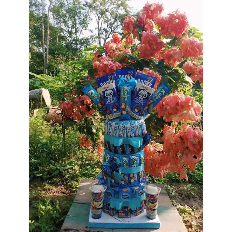 

Snack tower murah 2 susun, free kartu ucapan