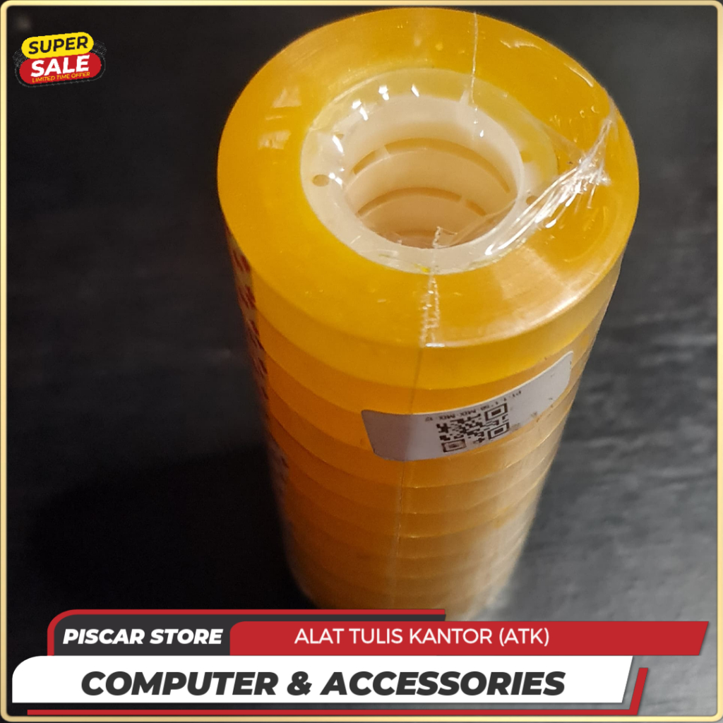 

isolasi Kado kecil 12mm Selotip Bening isi 12 pcs Gulungan Tebal