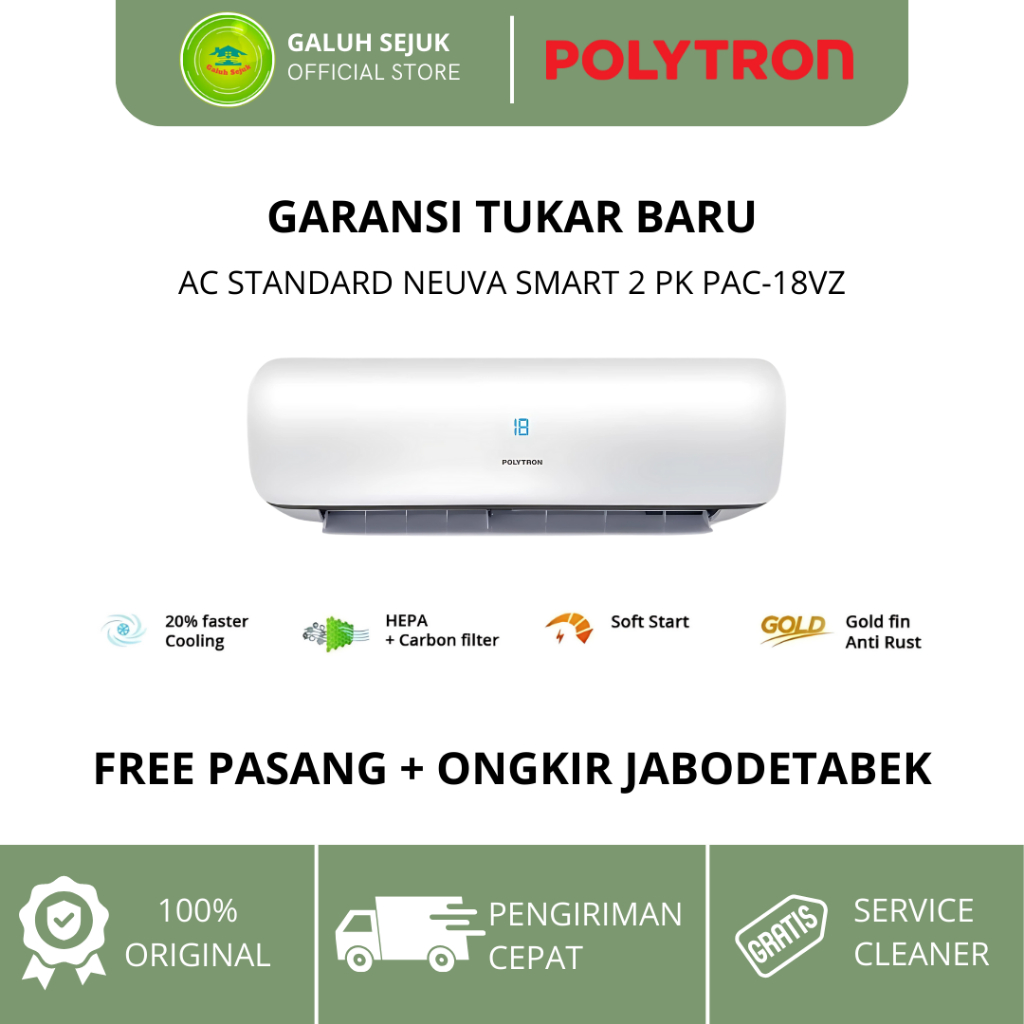 POLYTRON AC STANDARD NEUVA SMART 2 PK PAC-18VZ - AC POLYTRON 2PK