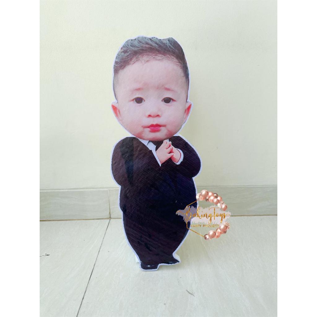 Standing Karakter / Patung Stand Lantai Birthday Party Decoration - Baby Boss FOTO CUSTOM MUKA ANAK