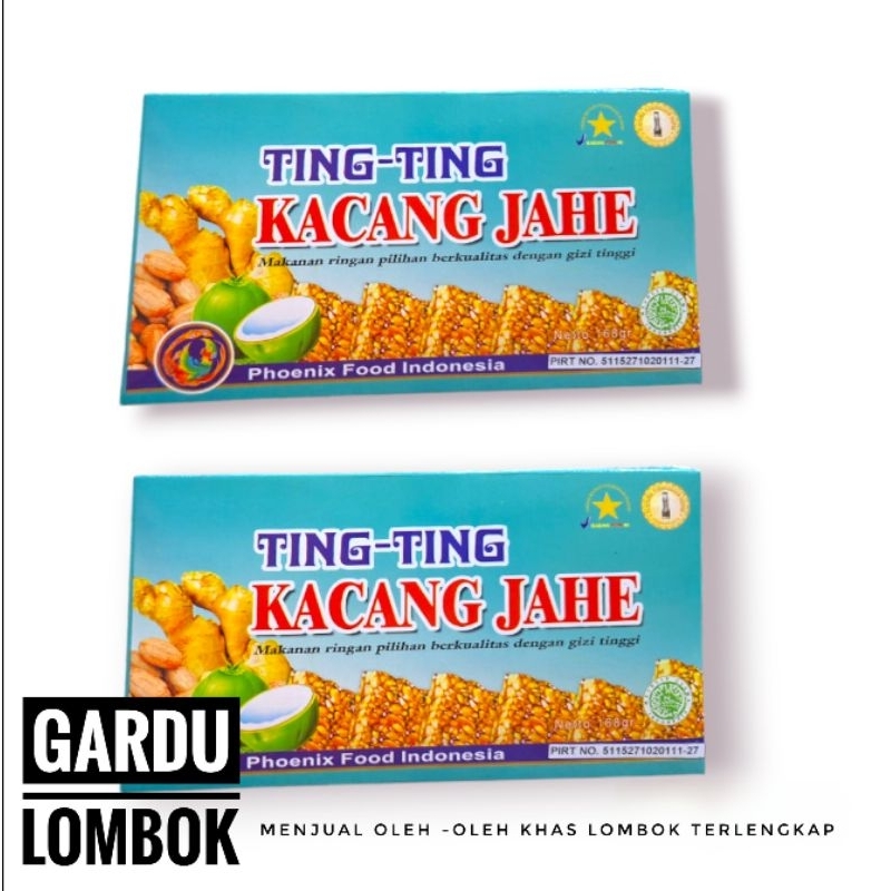 

Ting ting Kacang Jahe Phoenix kotak 168 gr Khas Lombok