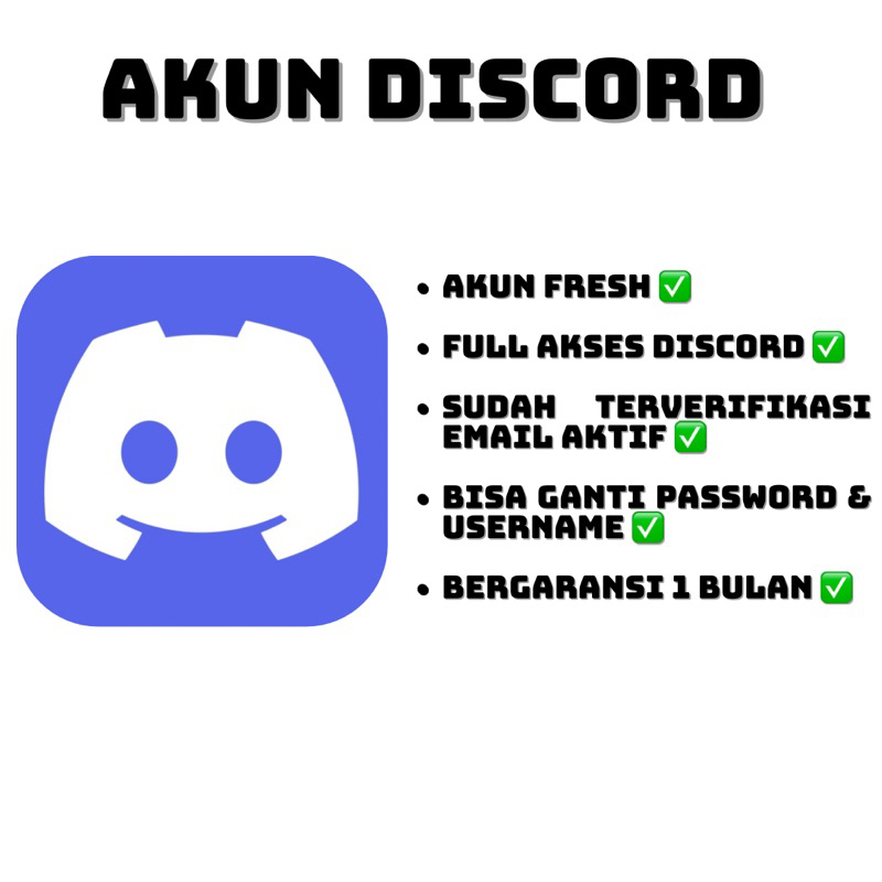 Akun Discord Fresh Bergaransi