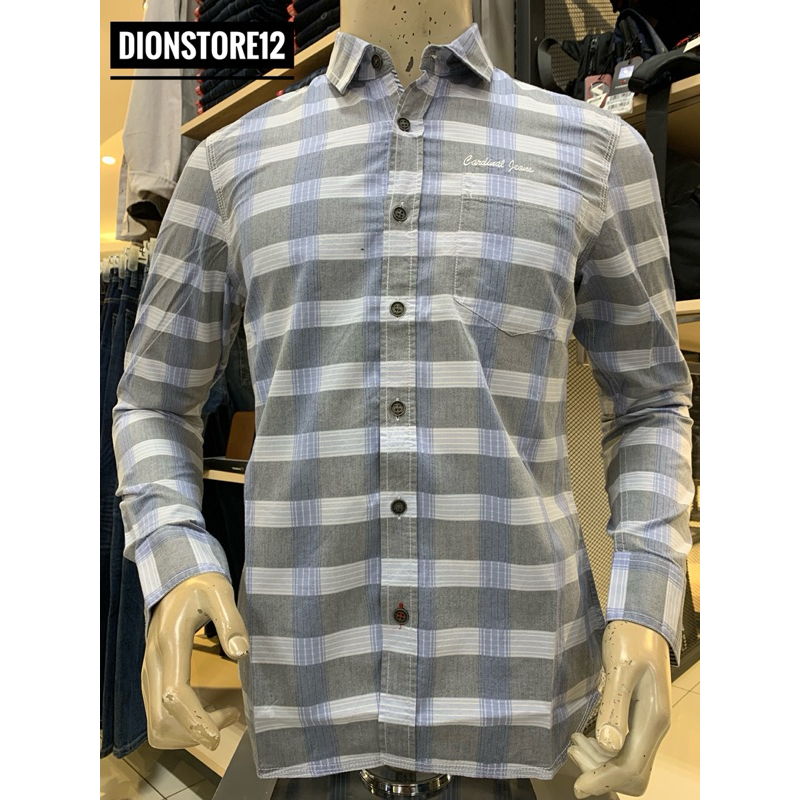 KEMEJA KOTAK KOTAK SLIMFIT CARDINAL JEANS ORIGINAL
