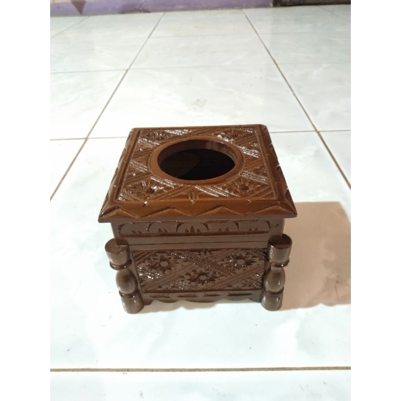 Kotak Tisu Ukir Kayu Jati Asli Kotak Tissue Jati kotak Ukir Kayu Jati Solid