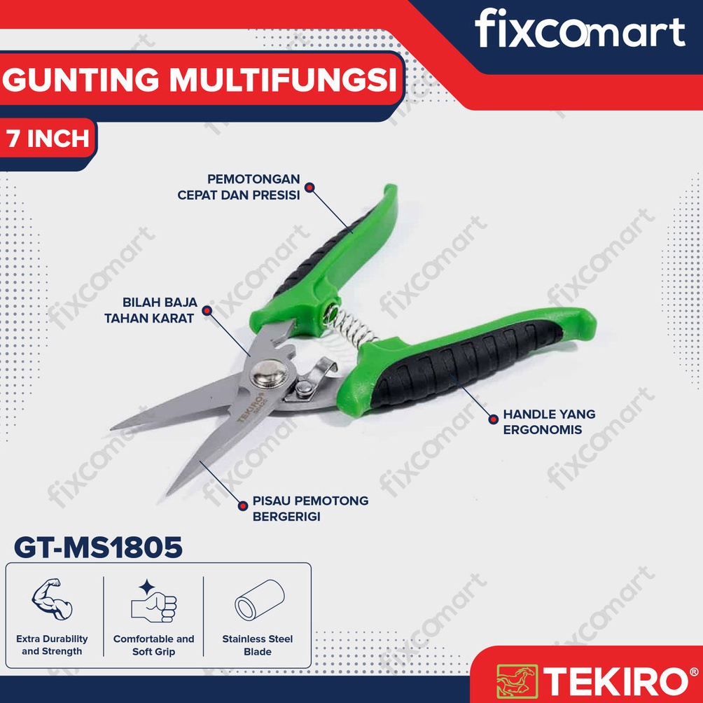 

KODE T1F5 Tekiro GUNTING MULTIFUNGSI 7 INCH
