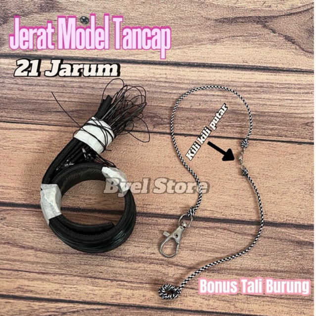 Jerat Racik Jebakan Burung model Tancap 21 Jarum