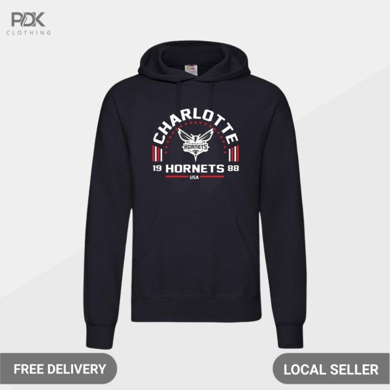 Hoodie Sweater Basketball Charlotte Hornets Star 1988