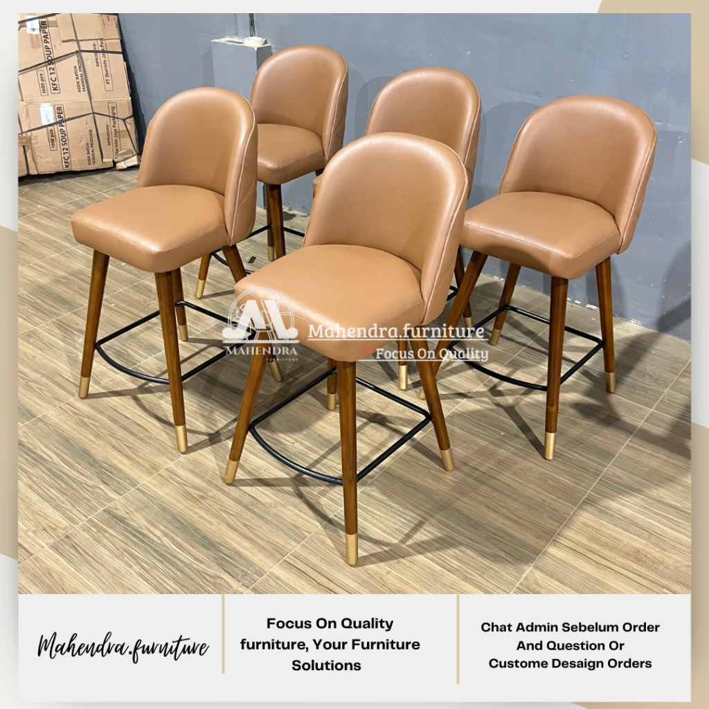 Kursi Bar Tinggi Jati Minimalis Modern Kursi Bar Resto Kursi Bar Cafe Kursi Bar Dapur Aestetic