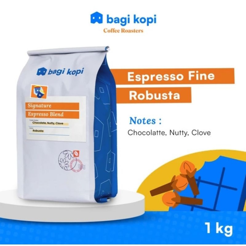 

KOPI ESPRESSO FINE ROBUSTA - BAGIKOPI 1KG
